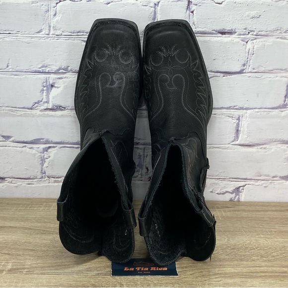 Ariat Rambler Phoenix Black Leather Western Cowboy Boots - Picture 7 of 9